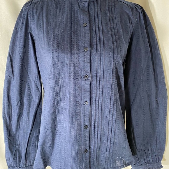 Lucky Brand Jeans Woman's Hi-Neck Long Sleeve Blouse Sz M - Picture 5 of 11